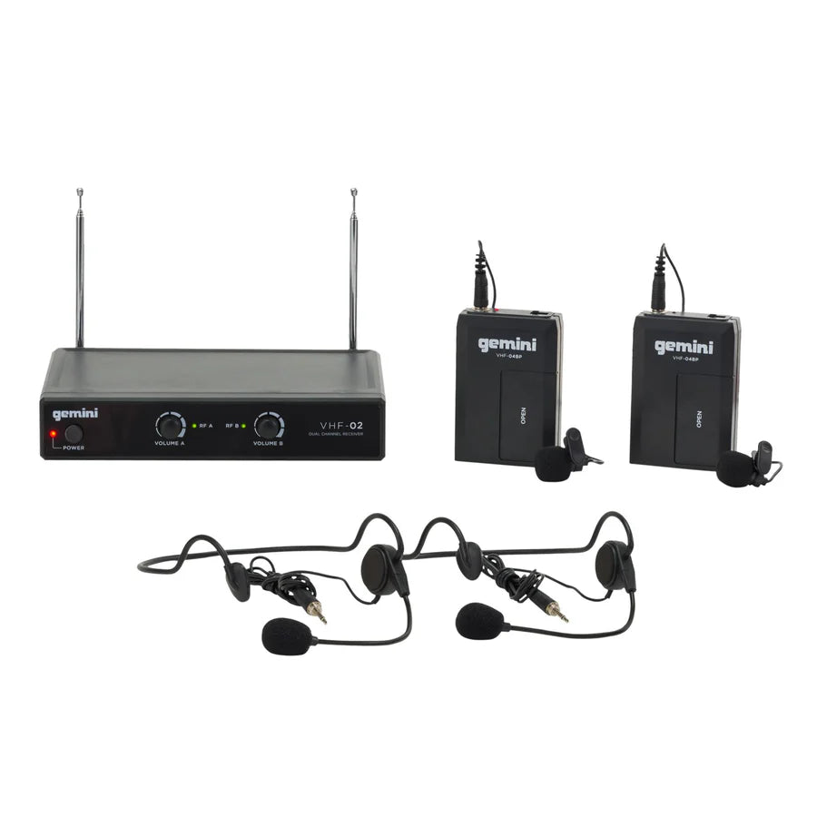Gemini Sound UHF-02HL — 2-channel wireless headset microphone system UHF