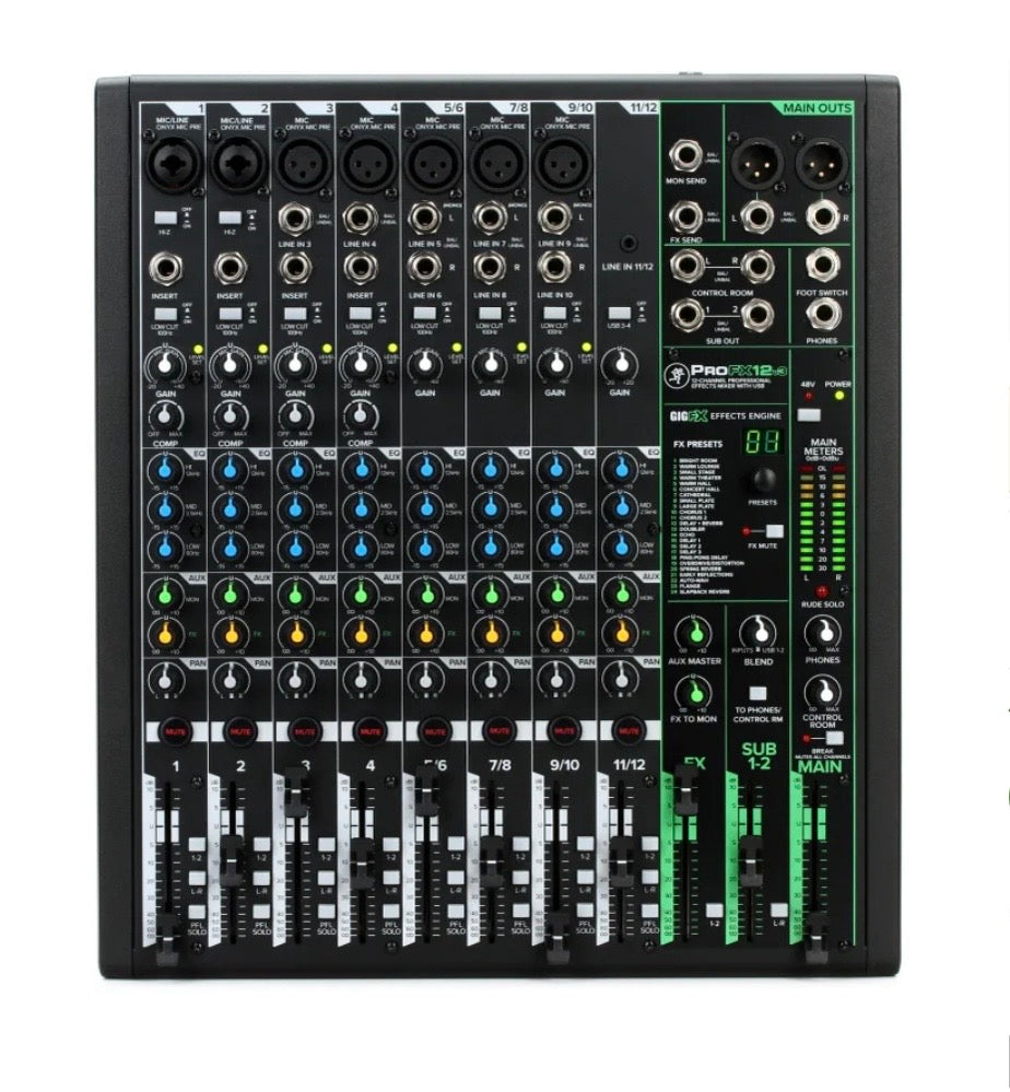 Mackie ProFX12v3 12-channel Mixer with USB and Effects