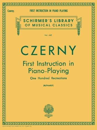 Czerny first instruction in piano