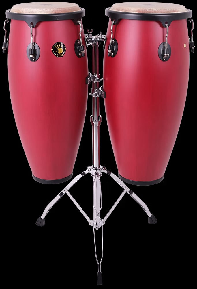 5D2 Core 10" & 11" Conga Set with Basket Black Stands - 5d2-CG300-BL