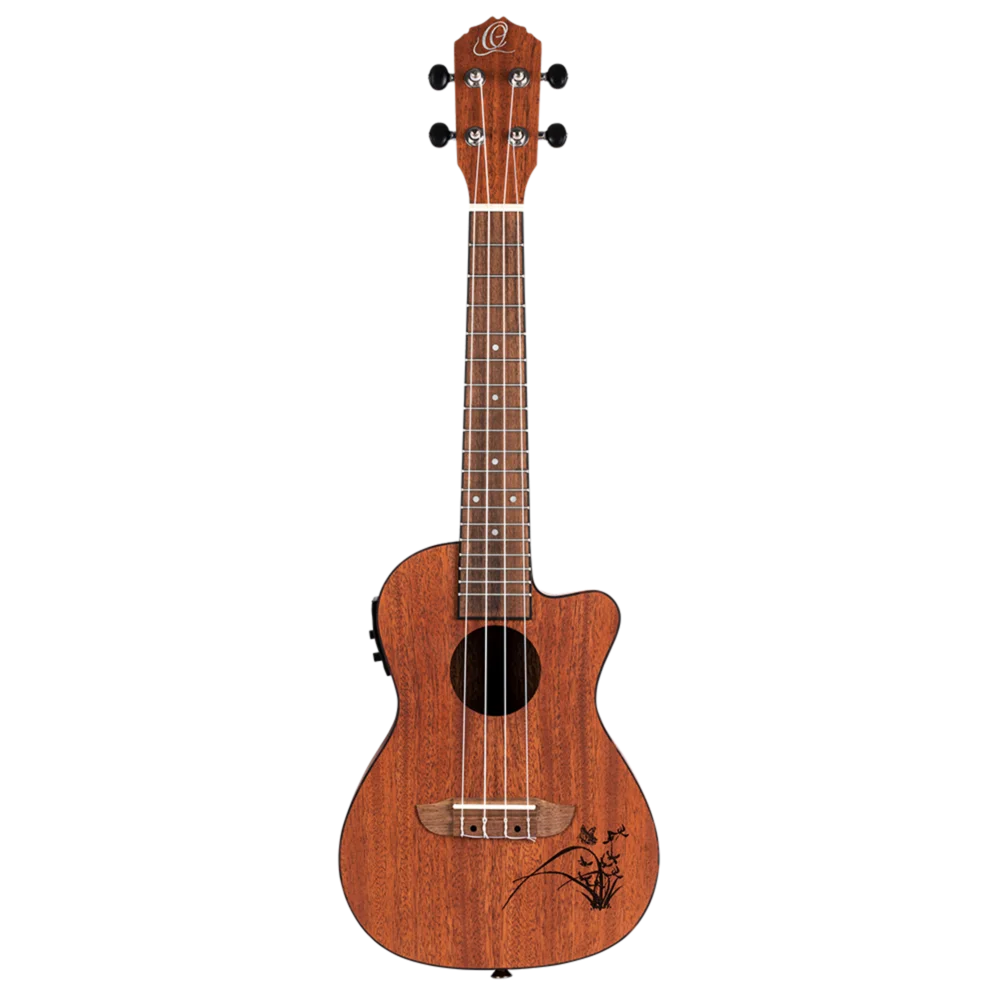 Ortega Bonfire RU5MM-CE Concert Size Ukulele Sapele Natural