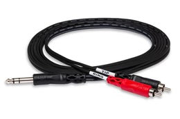 HOSA Insert Cable 1/4 in TRS to Dual RCA 4M