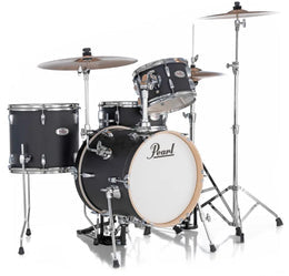 Pearl Midtown Series MT564C752 4-piece Drum Set with Hardware - Matte Asphalt Black