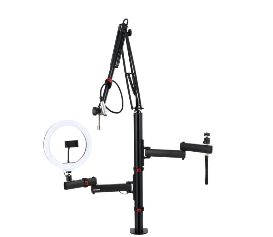 Gator Frameworks ID Series Creator Tree Modular Content Creation Stand with Light, Microphone, and Camera Attachments