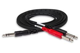 HOSA Insert Cable 1/4 in TRS to Dual 1/4 in TS 3M