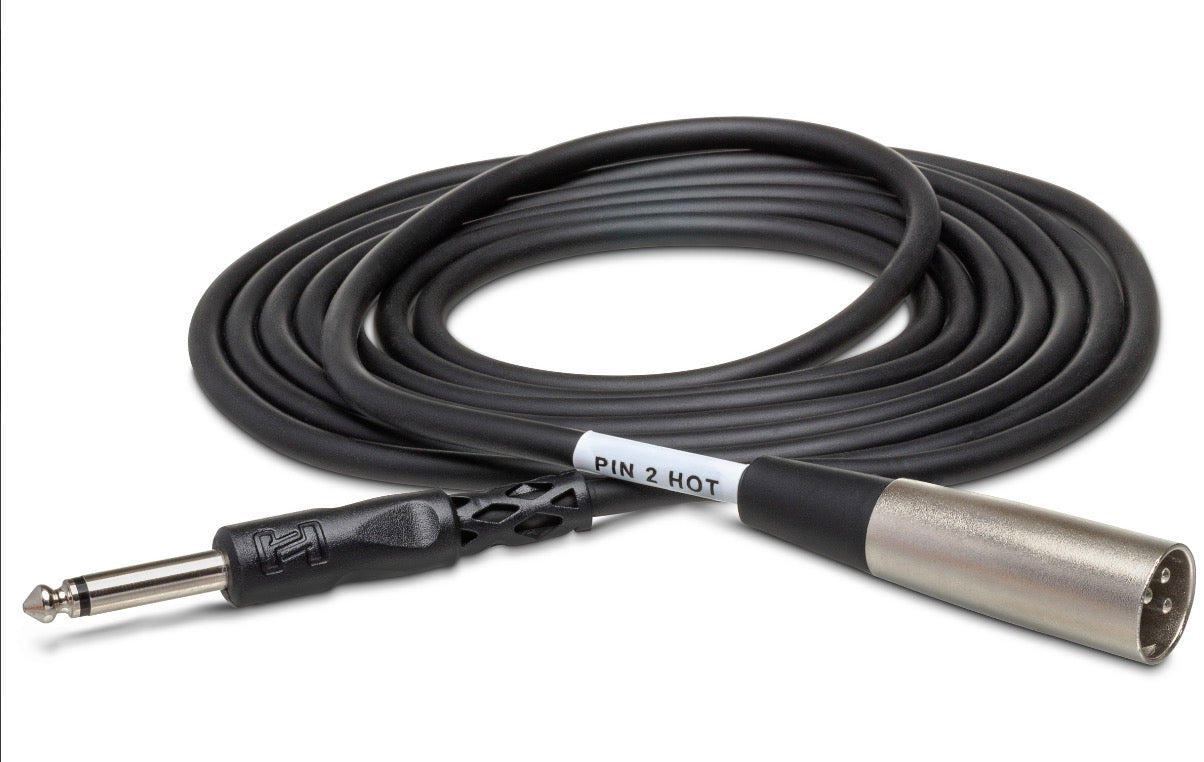 Unbalanced Interconnect
1/4 in TS to XLR3M PXM