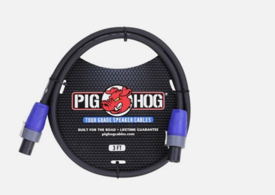 Pig Hog PHSC3SPK 3 ft. Tour Grade Speaker Cable 14 AWG speakON to speakON