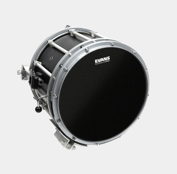 Evans Hybrid Marching Black Snare Batter