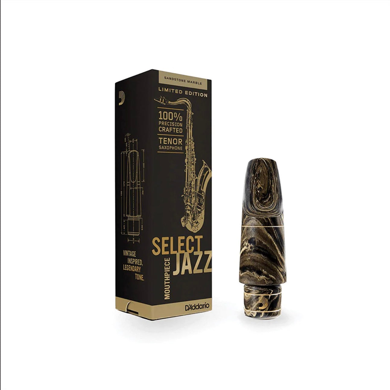 D’Addarío Select Jazz Tenor Saxophone Marble Mouthpiece Medium Chamber