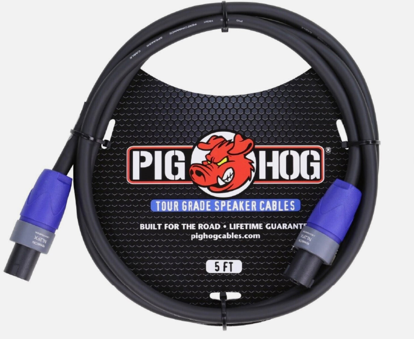 New - Pig Hog 5ft Speaker Cable, 14 Gauge Wire, Speakon To Speakon PHSC5SPK