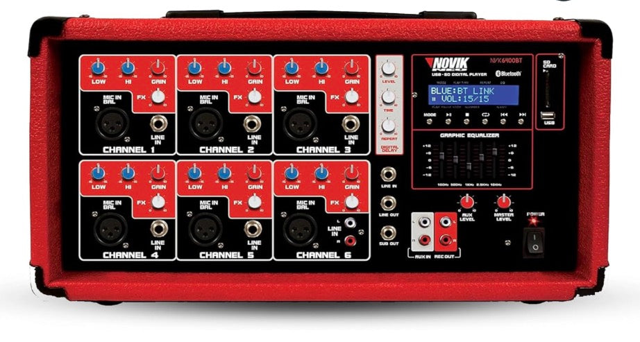 NOVIK NVK-6400BT
Nvk-6400Bt Cabezal Amp. C/Usb-Bluetooth