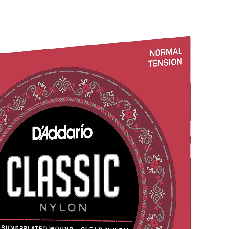 D'Addario Student Silver-Plated Nylon Core Classical Guitar Strings - Normal Tension