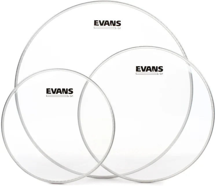 Evans G1 Clear 3-piece Tom Pack