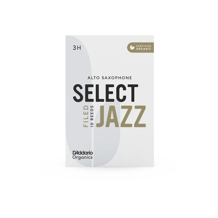 Organic Select Jazz Filed Alto Saxophone Reeds-Individually-Sealed, 10-Pack