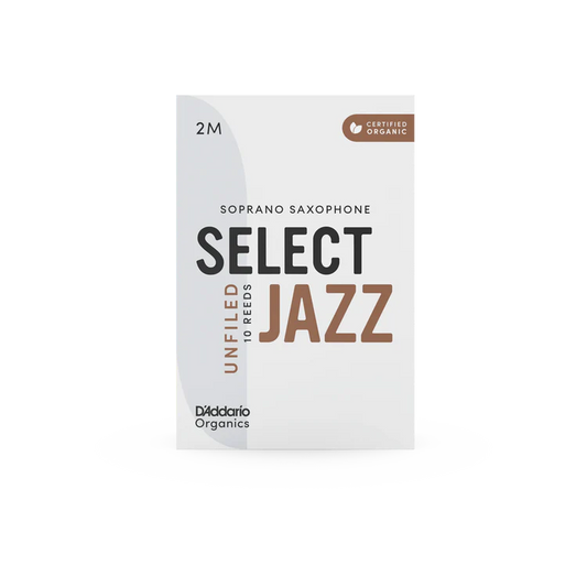Organic Select Jazz Unfiled Soprano Saxophone Reeds-Individually-Sealed, 10-Pack