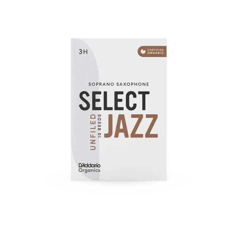 Organic Select Jazz Unfiled Soprano Saxophone Reeds-Individually-Sealed, 10-Pack