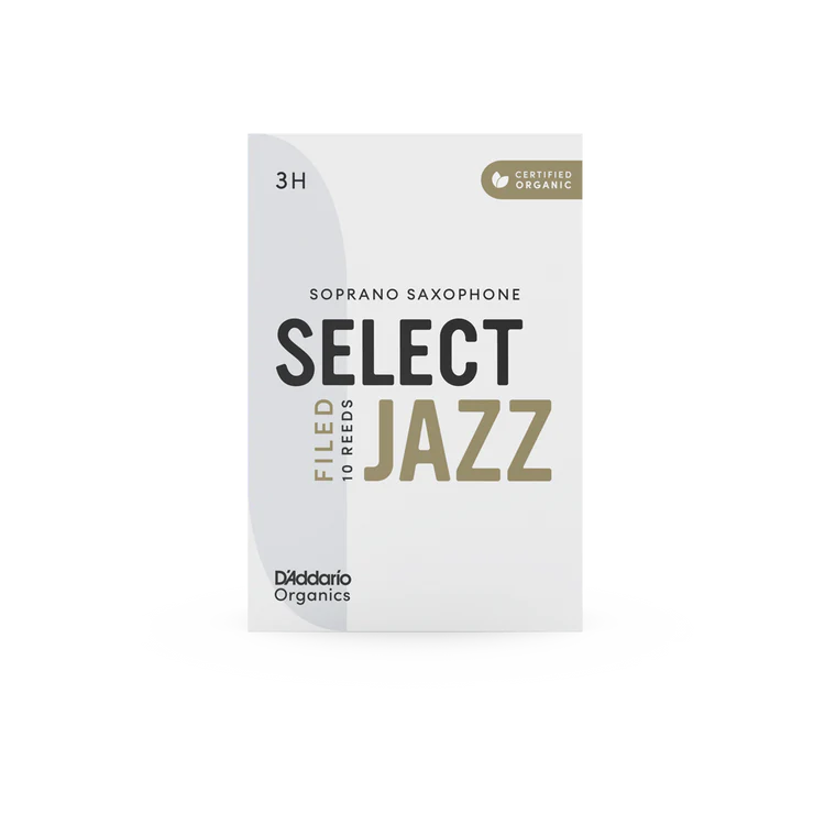 Organic Select Jazz Filed Soprano Saxophone Reeds-Individually-Sealed, 10-Pack