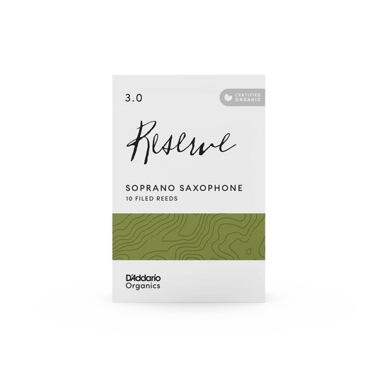 Organic Reserve Soprano Saxophone Reeds-Individually-Sealed, 10-Pack