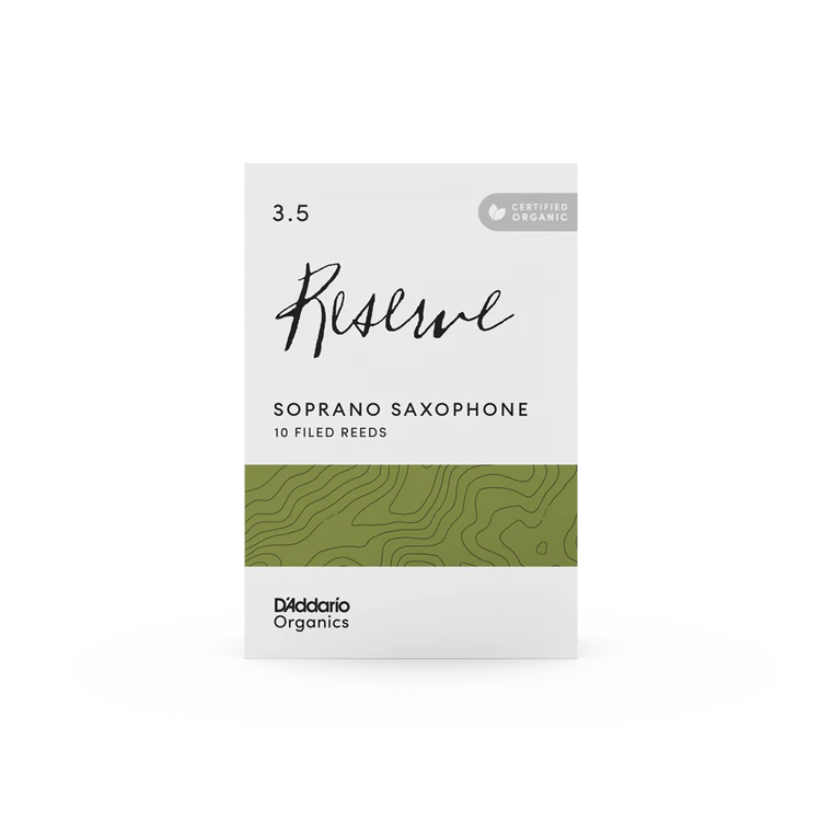 Organic Reserve Soprano Saxophone Reeds-Individually-Sealed, 10-Pack