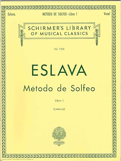 Eslava: Método de Solfeo libro 1 Volume 1376