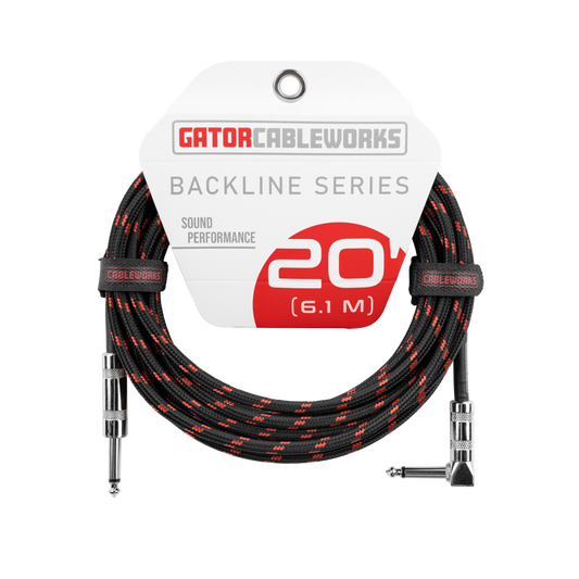 Gator Cableworks Backline Series Braided Instrument Cable Black/Red