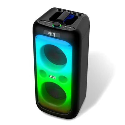 GEMINI GGO-2650L portable Bluetooth boombox with karaoke mic and LED lights