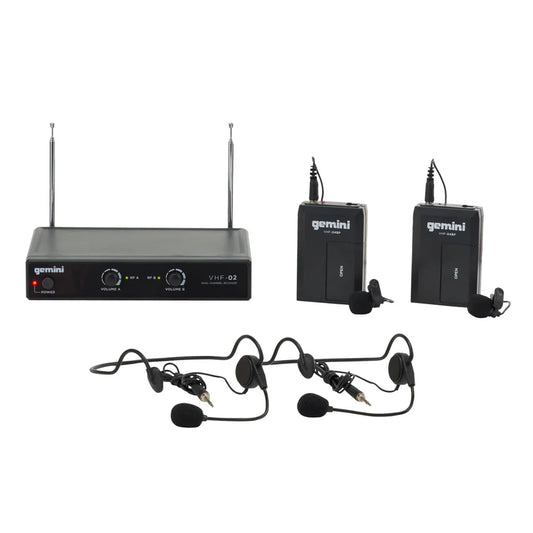 Gemini Sound UHF-02HL — 2-channel wireless headset microphone system UHF