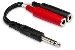 HOSA Stereo Breakout, 1/4 in TRS to Dual 1/4 in TSF YPP-117