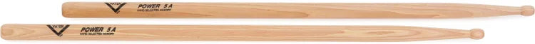 Vater American Hickory Drumsticks Power 5A Wood Tip