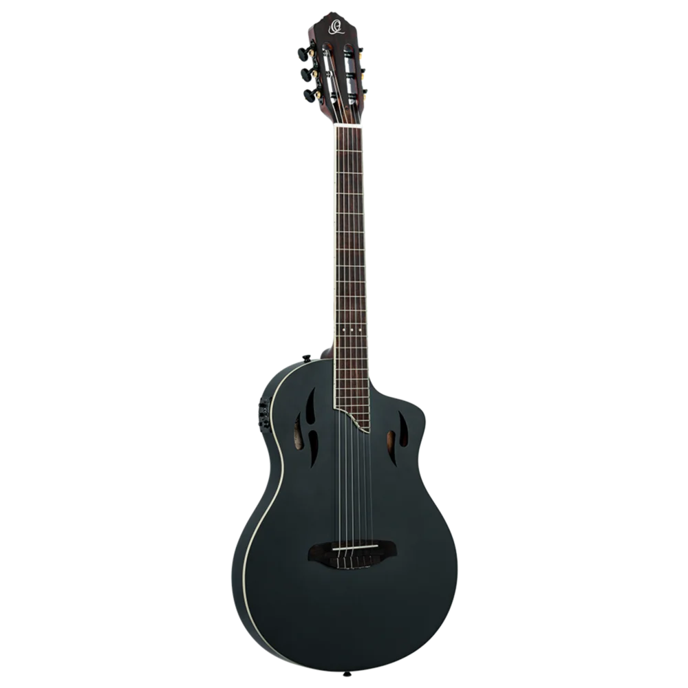 Ortega RTPSTD-SBK Nylon-String Acoustic-Electric Guitar Satin Black