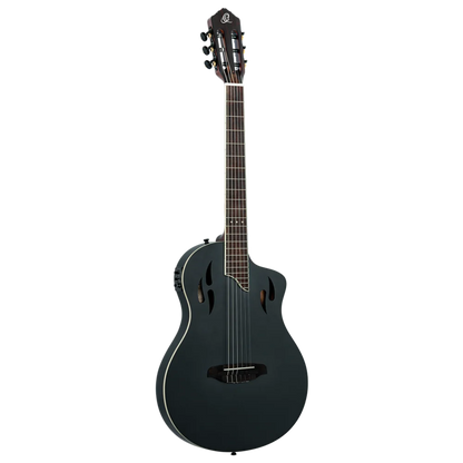 Ortega RTPSTD-SBK Nylon-String Acoustic-Electric Guitar Satin Black