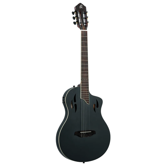 Ortega RTPSTD-SBK Nylon-String Acoustic-Electric Guitar Satin Black