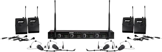 Gemini Sound UHF-04HL — 4-channel wireless headset microphone system UHF