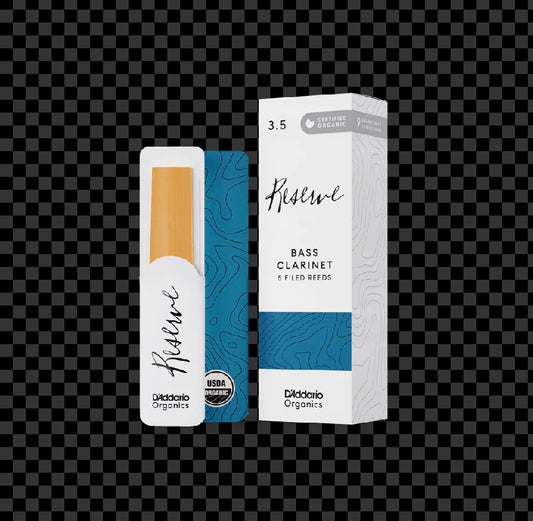 D'Addario Organic Reserve Bass Clarinet Reeds, Individually-Sealed, 5-Pack