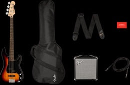Squier Affinity Series Precision Bass PJ Pack Black with Maple Fingerboard