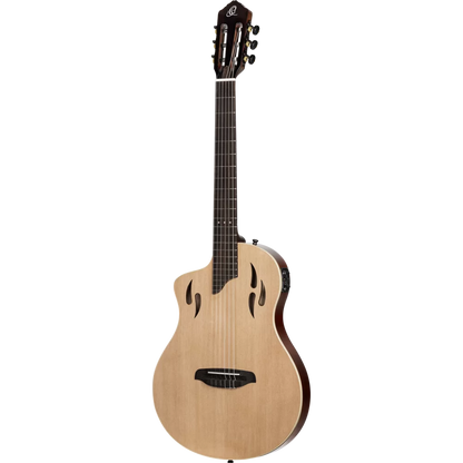 Ortega RTPSTD-NAT-L TourPlayer Standard Left-Handed Nylon-String Acoustic-Electric Guitar Natural