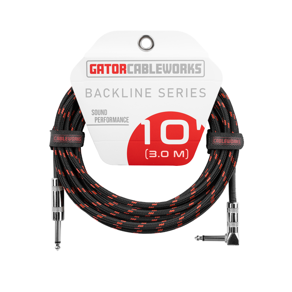 Gator Cableworks Backline Series Braided Instrument Cable Black/Red