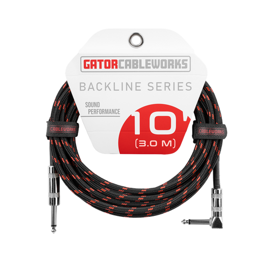 Gator Cableworks Backline Series Braided Instrument Cable Black/Red