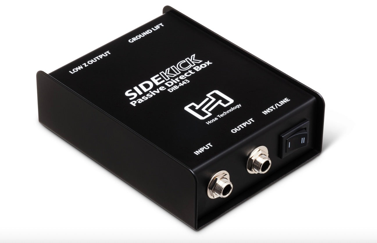 Hosa Pro-Conex Sidekick Passive Direct Box – DIB-443
1/4 in TS to XLR3M