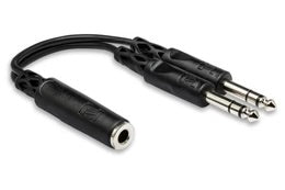 Hosa Cable Y 1/4 in TRSF to Dual 1/4 in TRS YPP-308