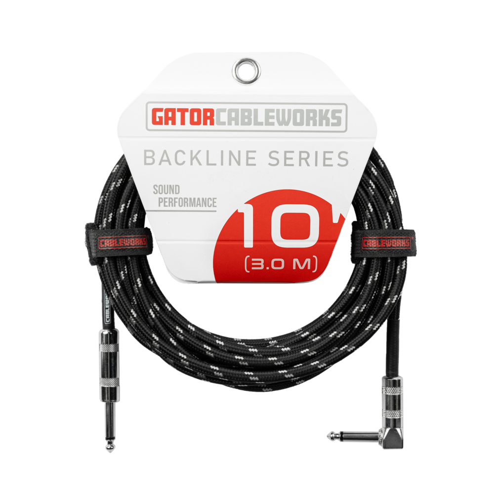 Gator Cableworks Backline Series Braided Instrument Cable Black/Gray