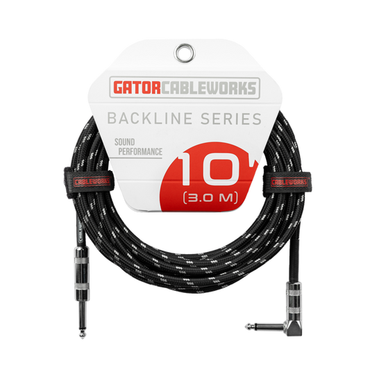Gator Cableworks Backline Series Braided Instrument Cable Black/Gray