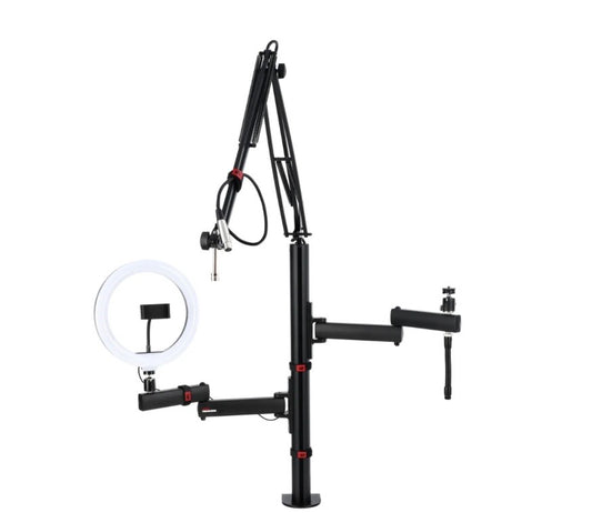 Gator Frameworks ID Series Creator Tree Modular Content Creation Stand with Light, Microphone, and Camera Attachments