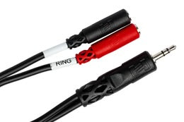 Hosa Stereo Breakout 3.5 mm TRS to Dual 3.5 mm TSF YMM-261