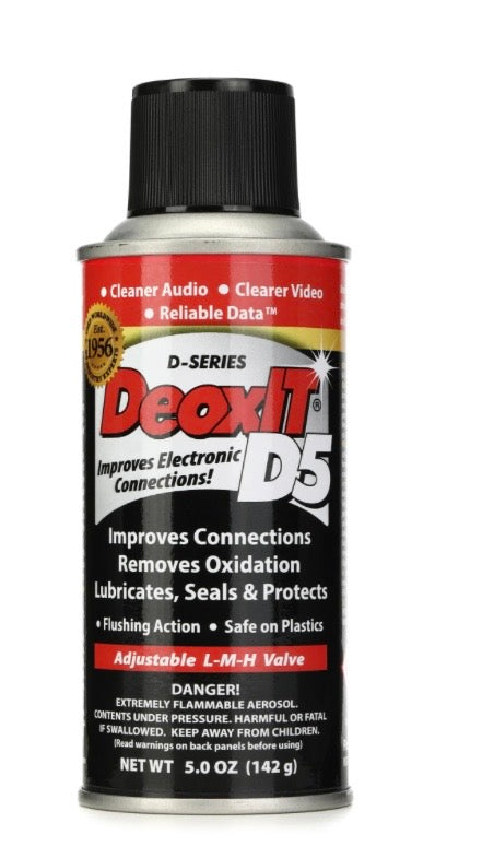 HOSA CAIG Laboratories DeoxIT D5 Contact Cleaner 5% Solution - 5-oz. Spray
