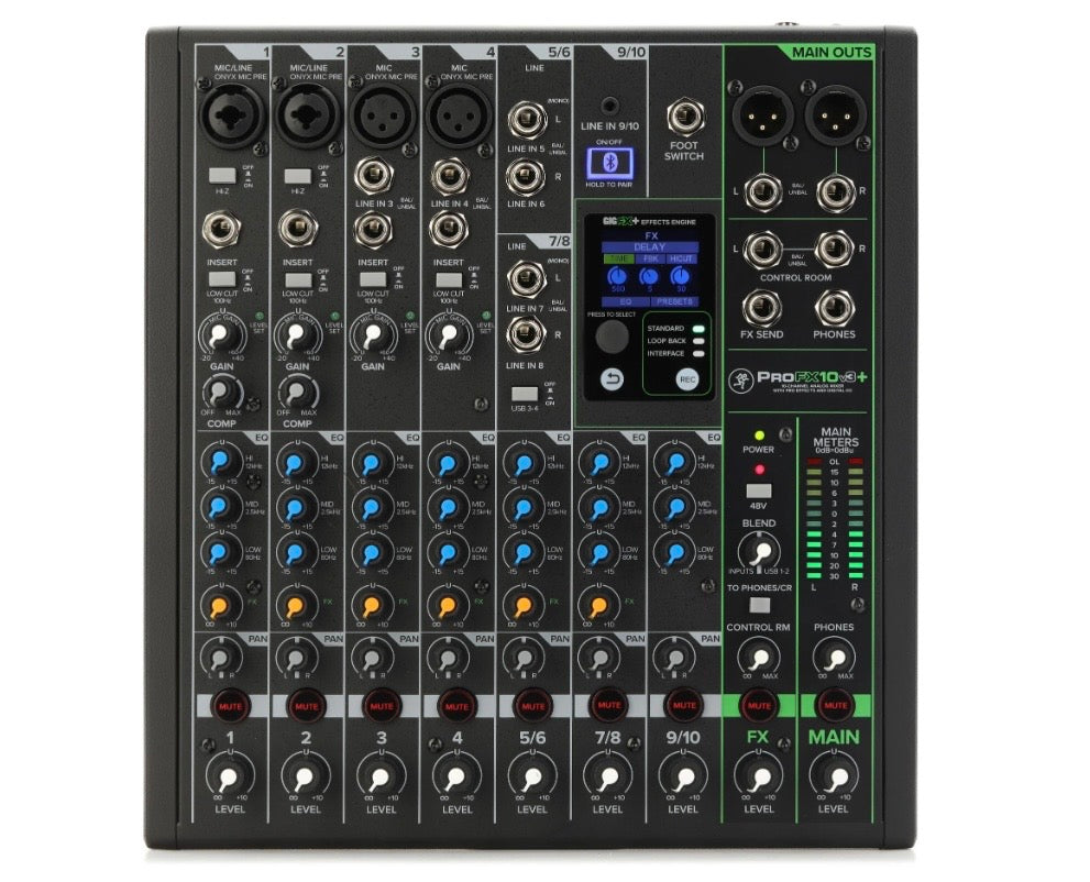 Mackie ProFX10v3+ 10-channel Mixer with USB and Enhanced Effects