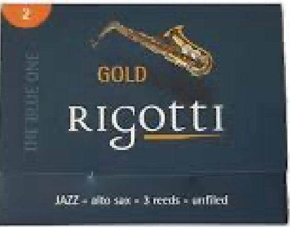 Rigotti Gold JAZZ Alto Saxophone Reeds – Box of 3