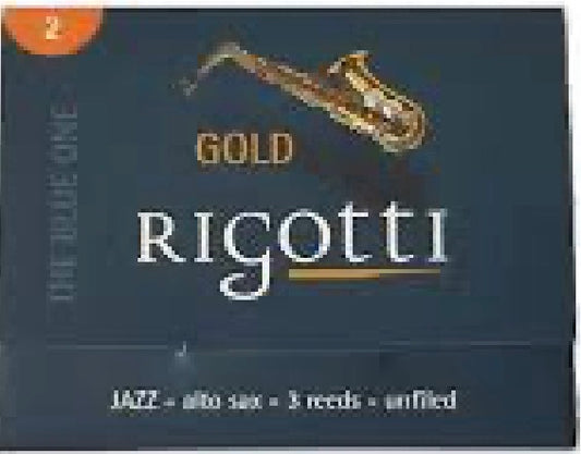 Rigotti Gold JAZZ Saxophone Alto Reeds – Box of 3