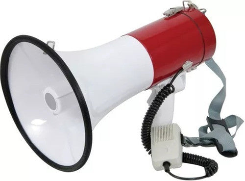 Nippon America Portable Handheld Megaphone with Detachable Microphone and Siren