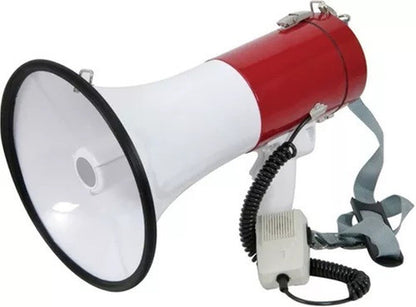 Nippon America Portable Handheld Megaphone with Detachable Microphone and Siren